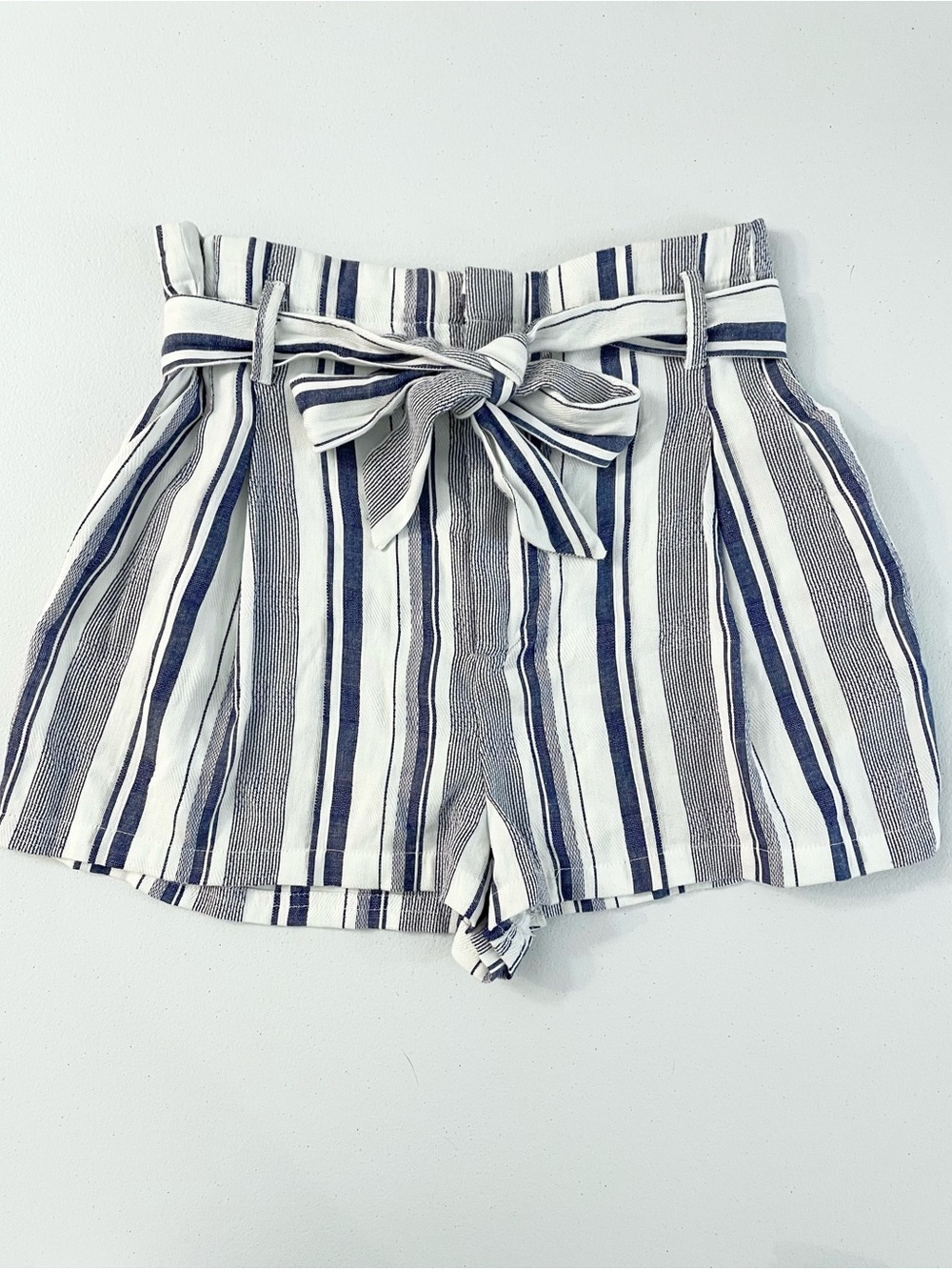 Parker Lightweight Striped Paperbag Waist Kirby Shorts w/ Tie Belt Bloomingdales